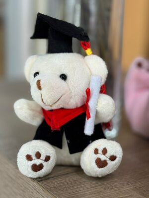White Grad Bear